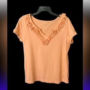 VANHUESEN EUC V-Neck Tee With Florets